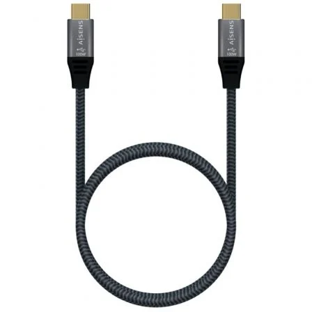 Aisens Cable USB 3.2 Gen2x2 de Aluminio USB-C a USB-C 20Gbps 100W 1,5m Gris